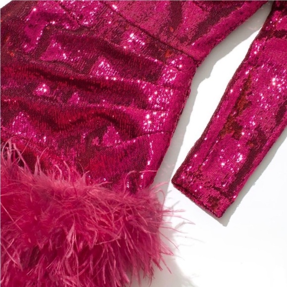 Nadine Merabi Miley  Pink Sequin Dress - Picture 5 of 7